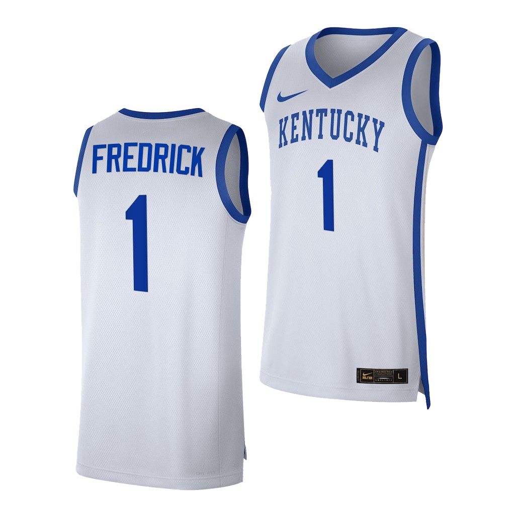 CJ Fredrick #1 Kentucky Wildcats College Jersey 2022-23 White