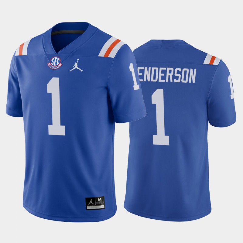 CJ Henderson #1 Florida Gators Throwback Game Royal Jersey College
