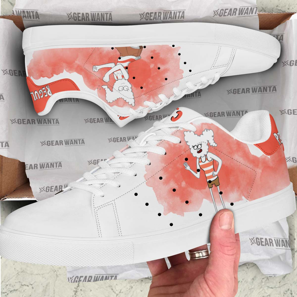 CJ Regular Show Skate Shoes Custom Color Cartoon Sneakers