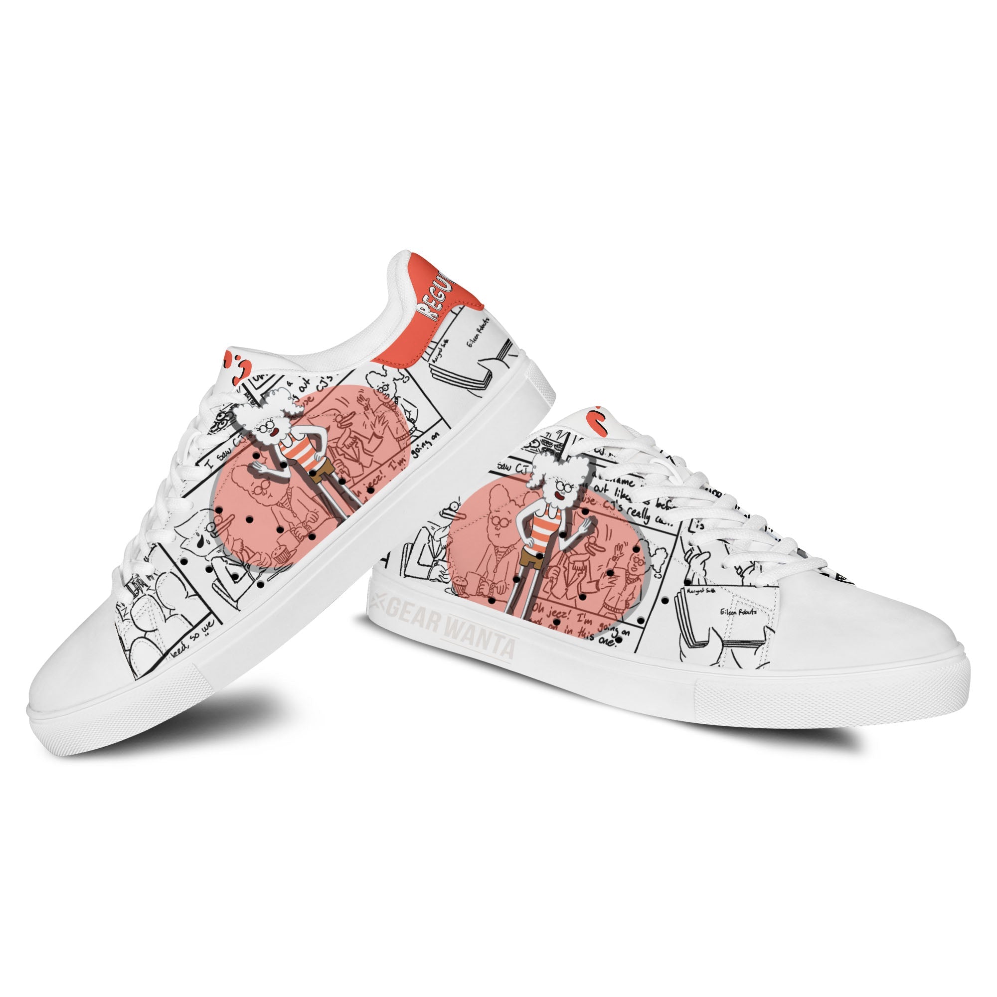 CJ Regular Show Skate Shoes Custom Comic Style
