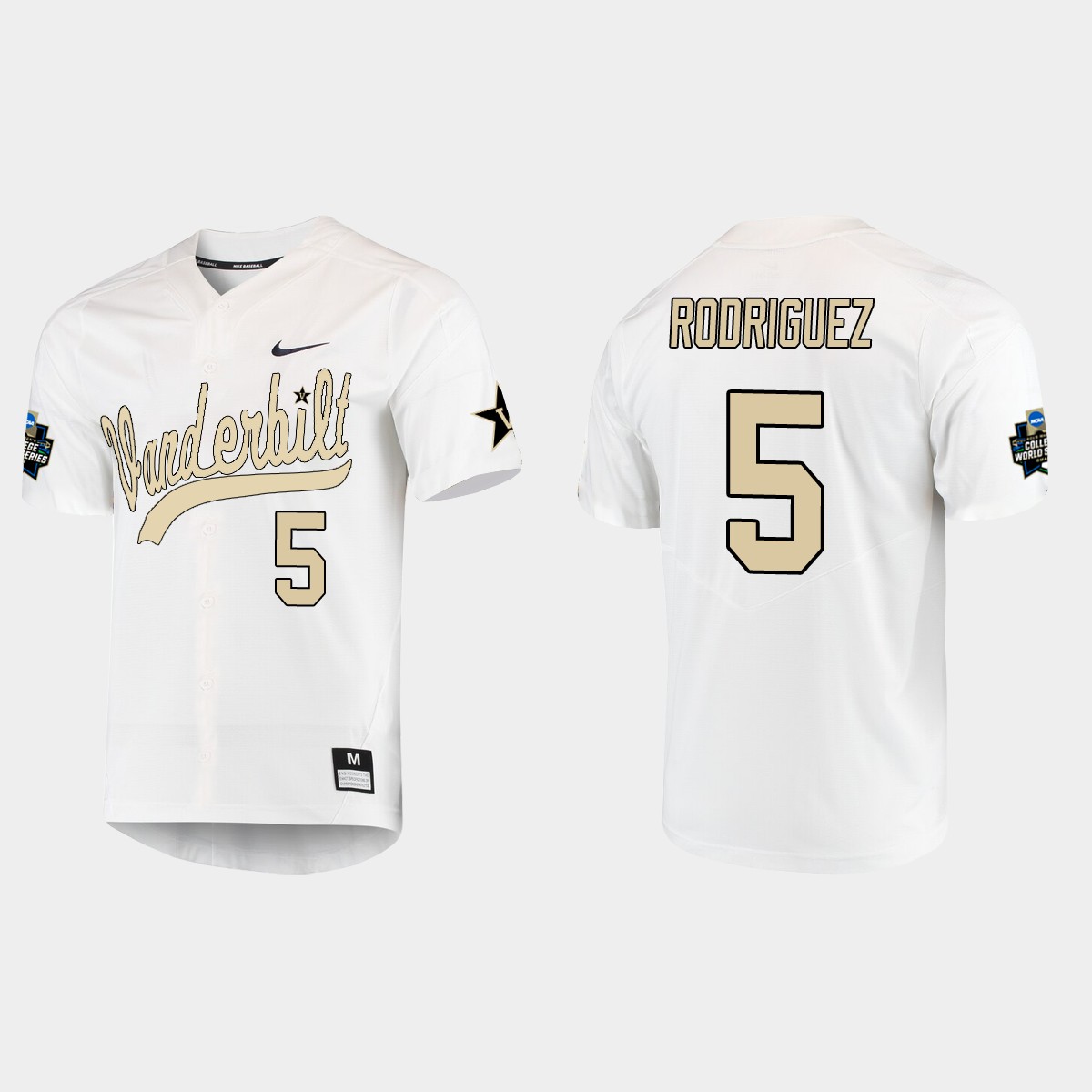 CJ Rodriguez Vanderbilt Commodores College World Series Jersey - White