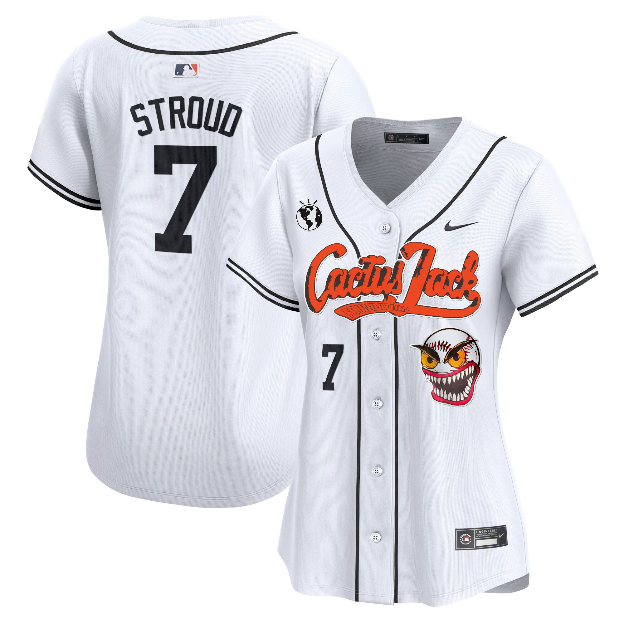 CJ Stroud Women's Houston Astros Cactus Jack Vapor Premier Limited White Jersey - All Stitched