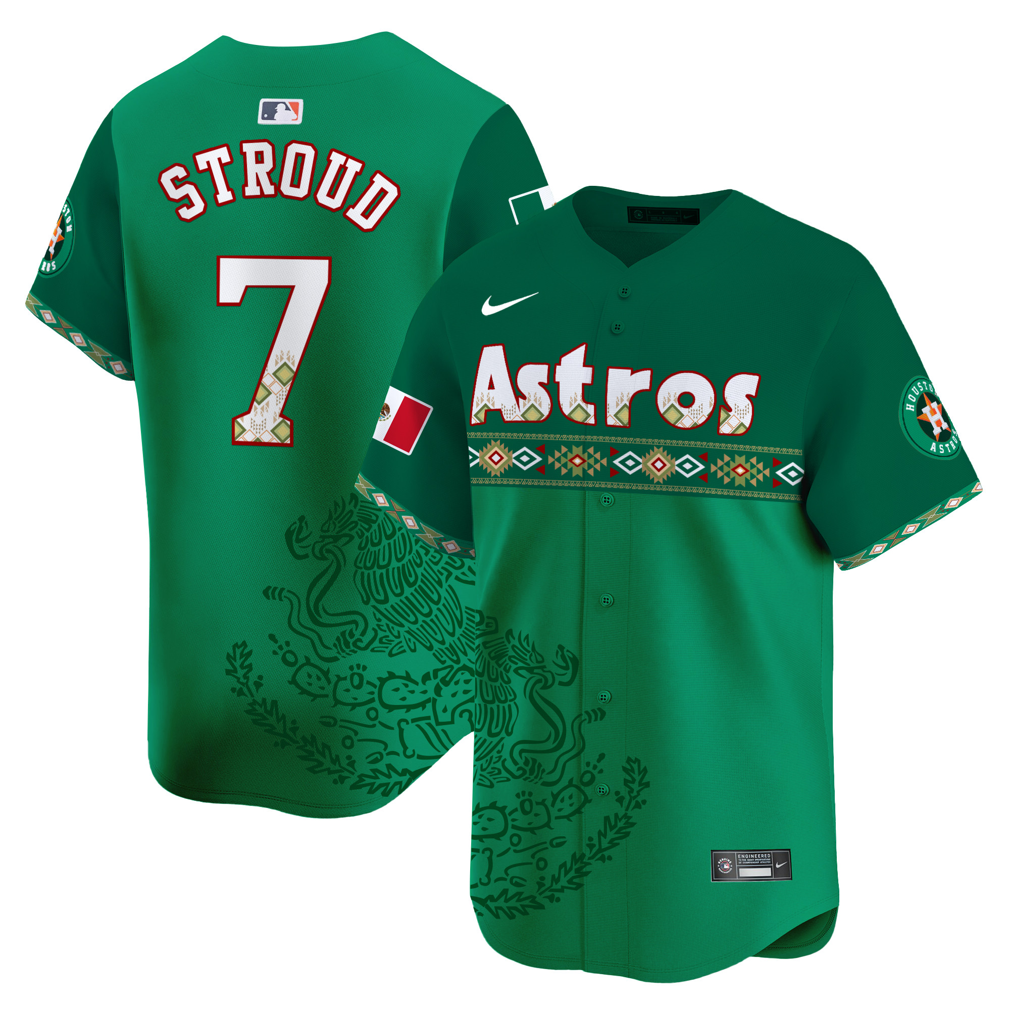 CJ StroudUnisex Houston Astros Mexico Vapor Premier Limited Green Jersey - Printed