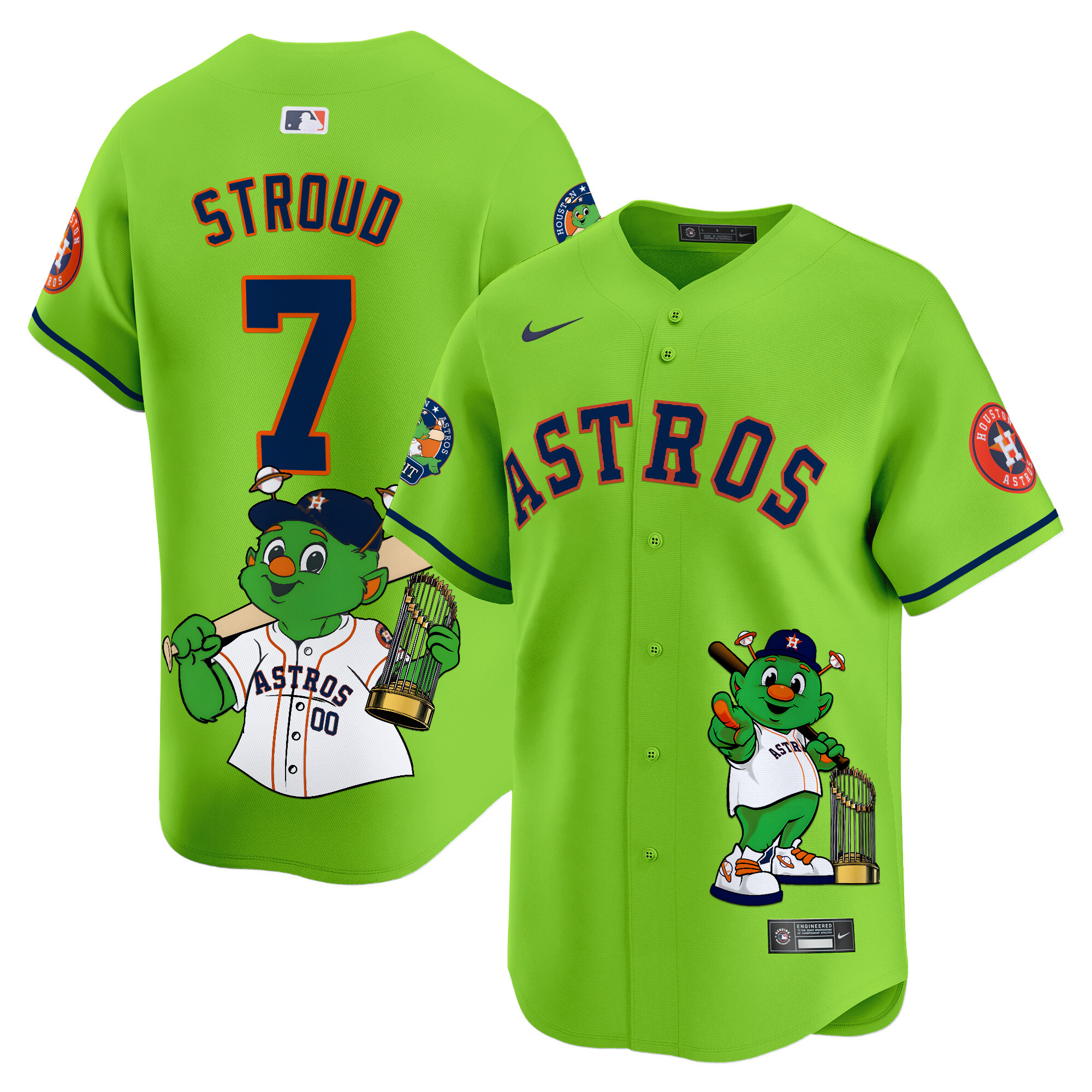 CJ StroudUnisex Houston Astros Orbit Vapor Premier Limited Green Jersey - Printed