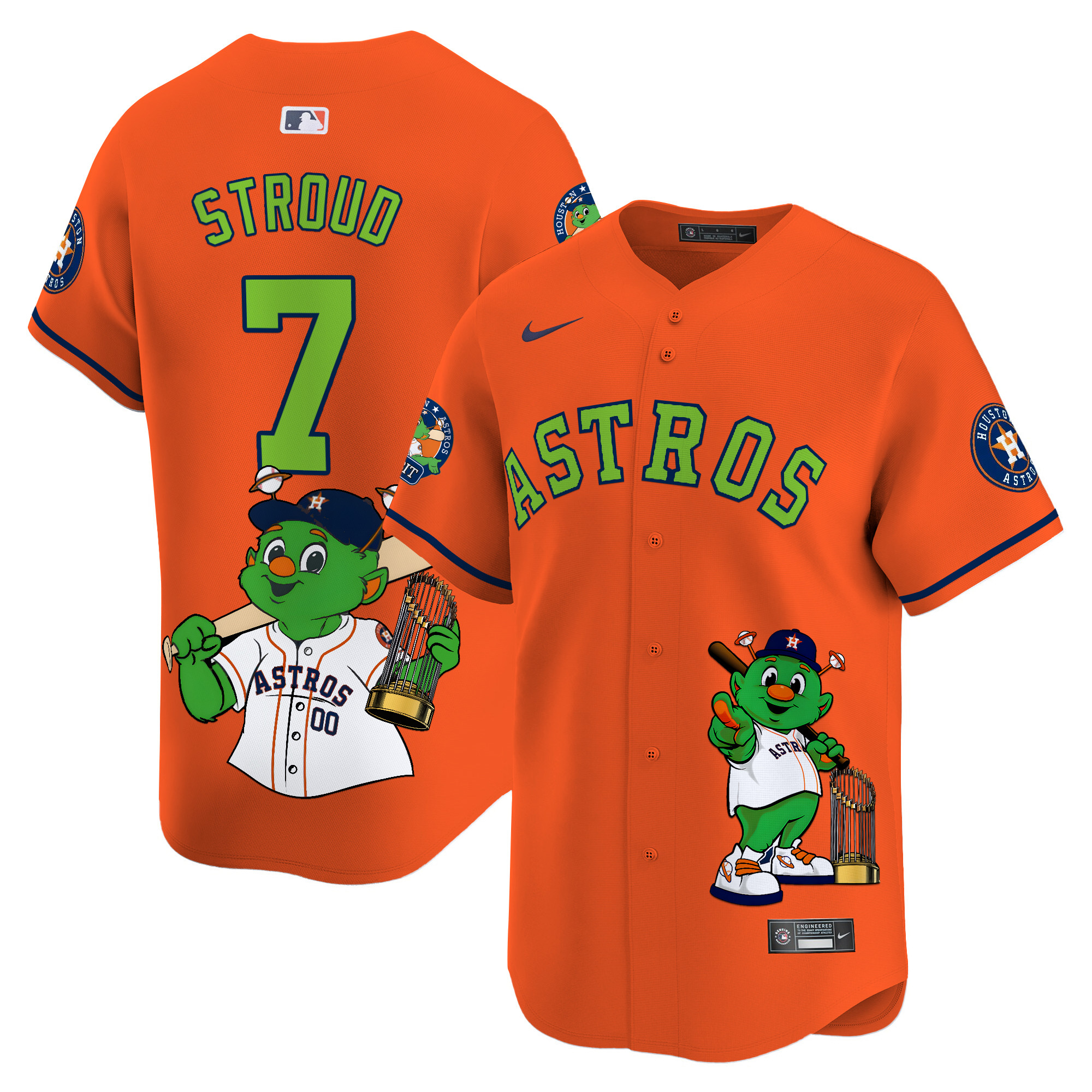 CJ StroudUnisex Houston Astros Orbit Vapor Premier Limited Orange Jersey - Printed