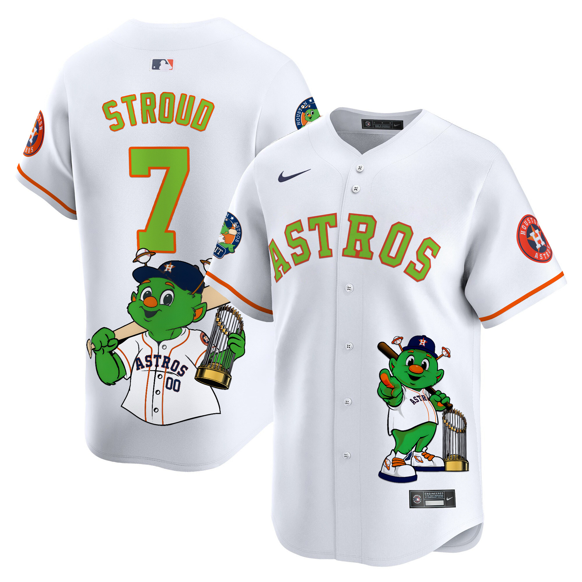 CJ StroudUnisex Houston Astros Orbit Vapor Premier Limited White Jersey - Printed