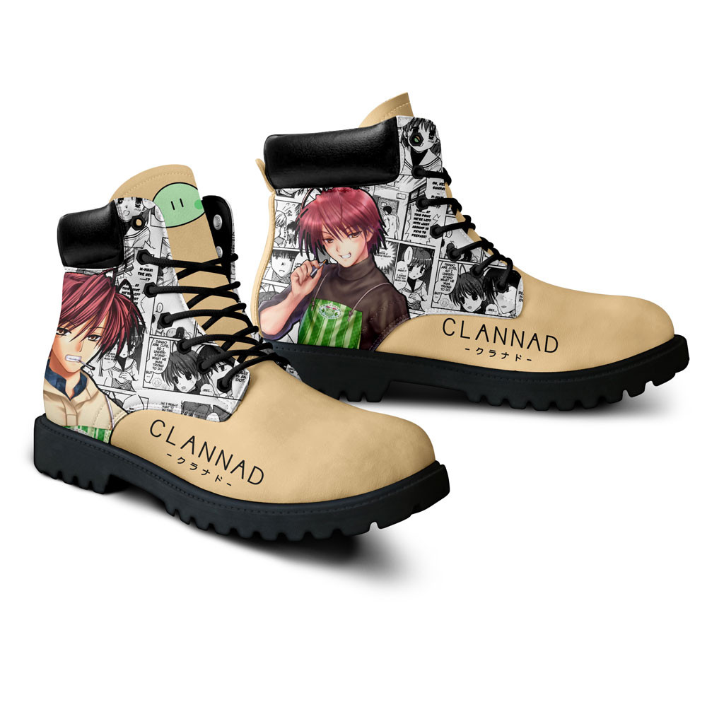 Clannad Akio Furukawa Boots Manga Anime Custom Shoes