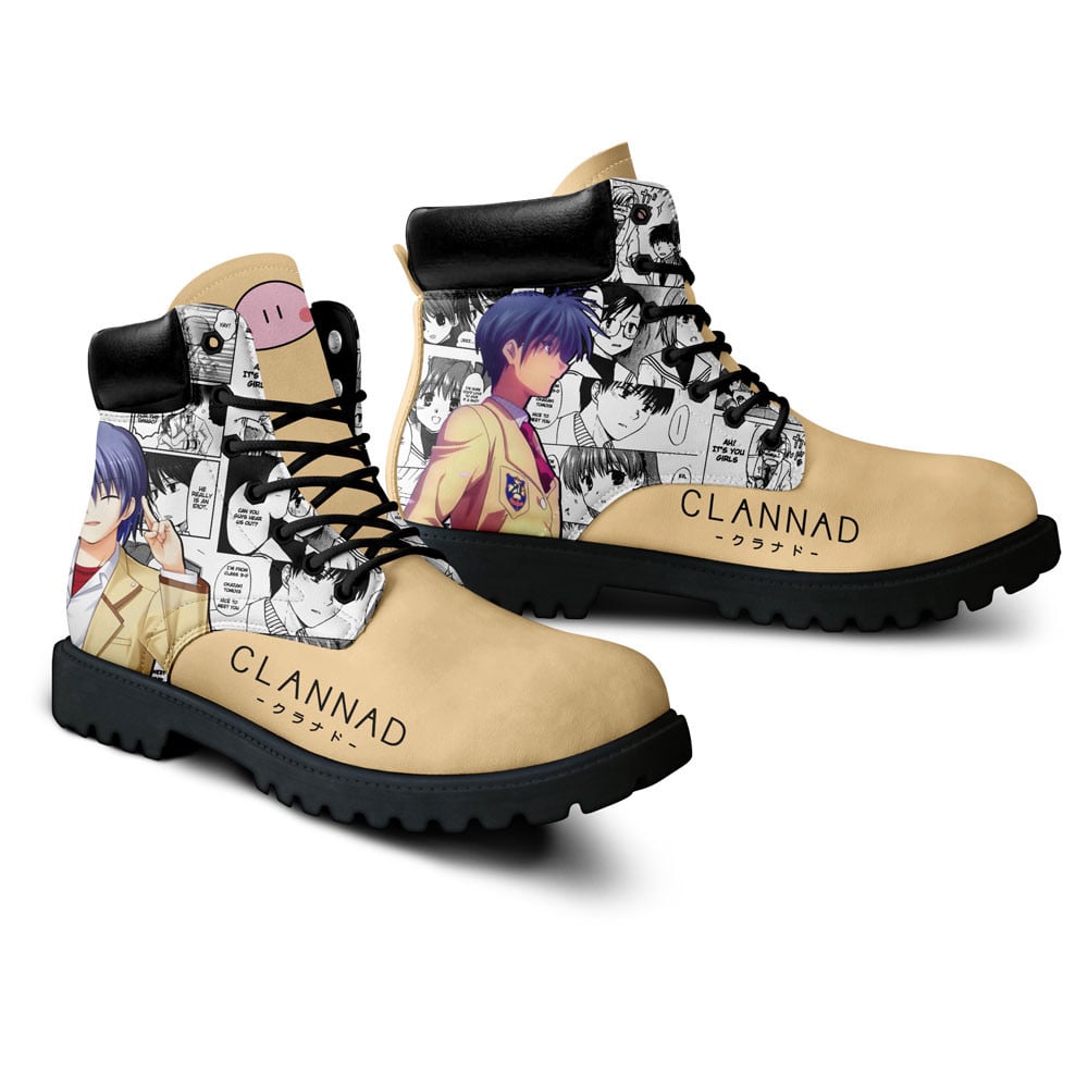 Clannad Tomoya Okazaki Boots Manga Anime Custom Shoes