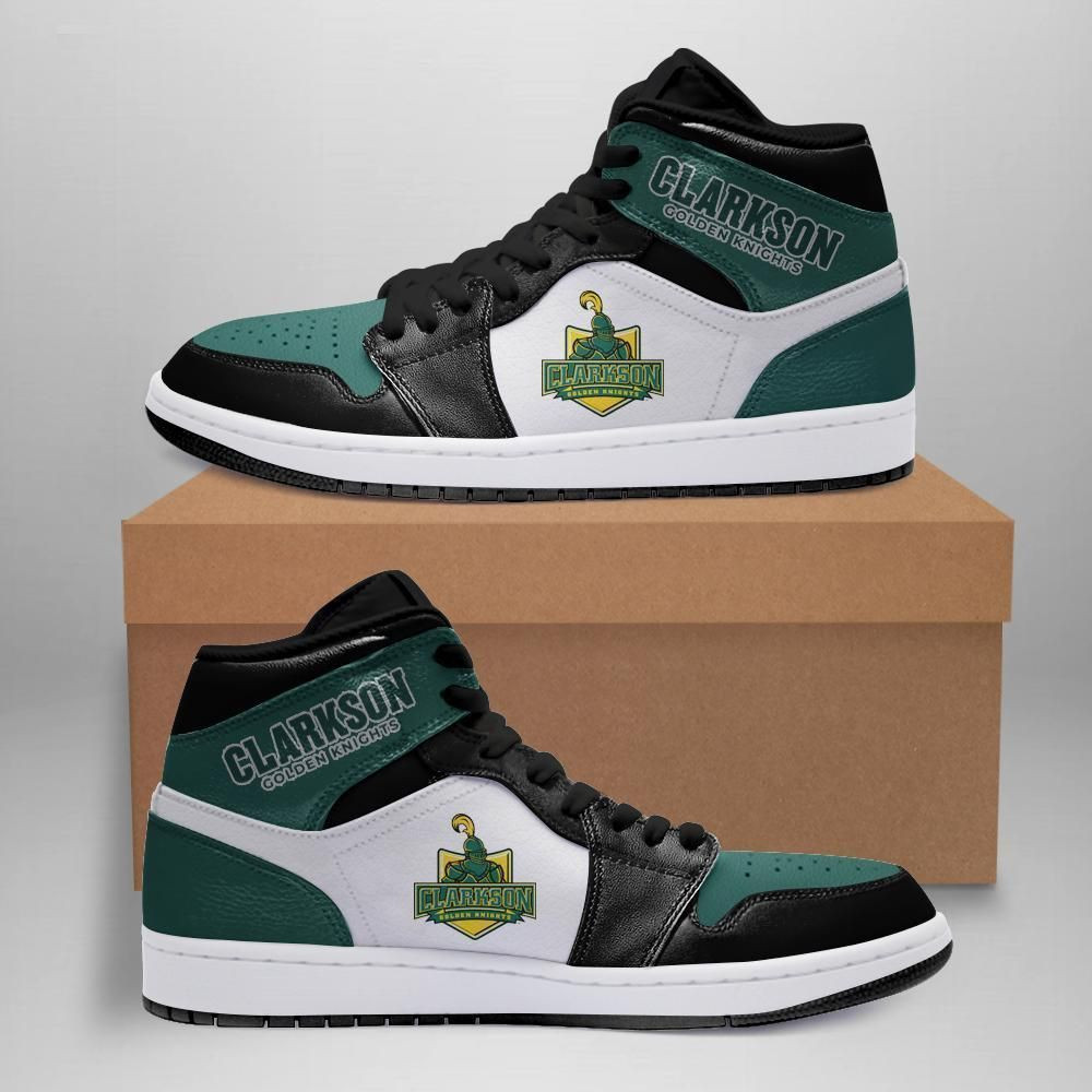 Clarkson Golden Knights NCAA Fashion The best Sneakers Basketball Shoes Leather High Top Air Jordan Sneaker, Air Jordan Hightop
