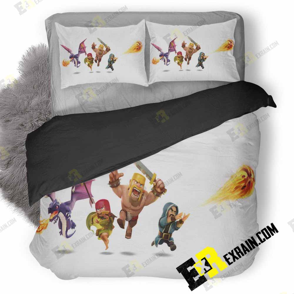 Clash Of Clans 0J 3D Customized Duvet Cover Bedding Set