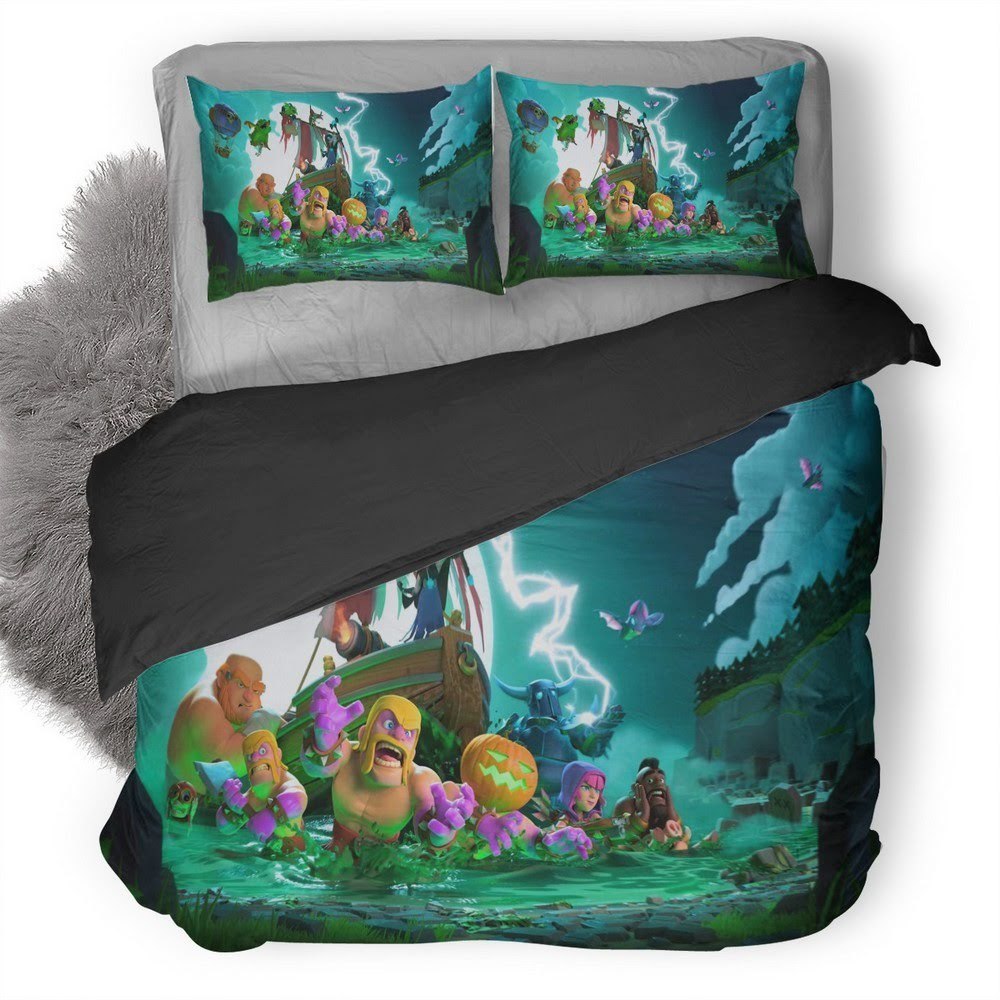 Clash Of Clans 16 3D Customized Duvet Cover Bedding Set