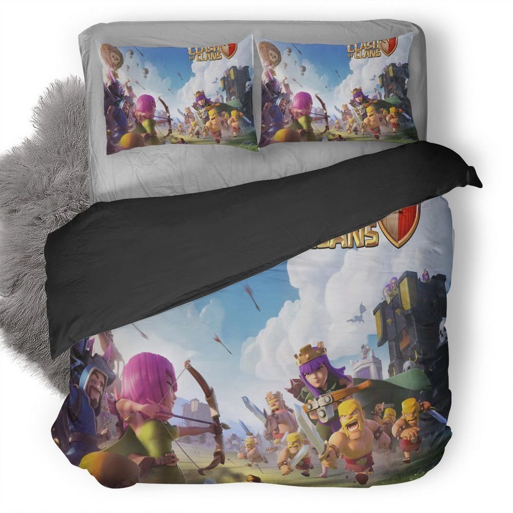 Clash Of Clans 3D Customized Duvet Cover Bedding Set