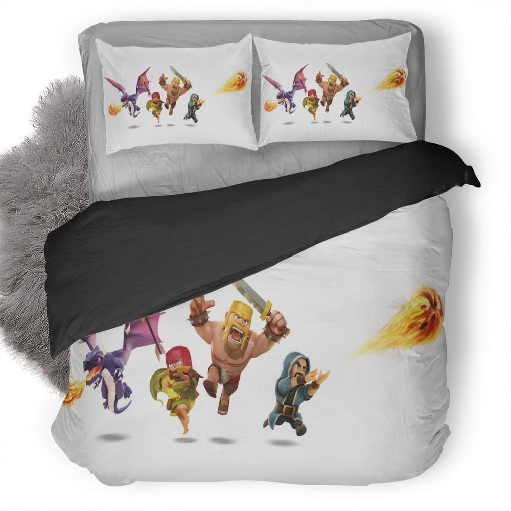 Clash Of Clans 3D Customized Duvet Cover Bedding Set