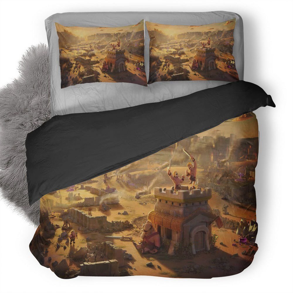 Clash Of Clans 3D Customized Duvet Cover Bedding Set