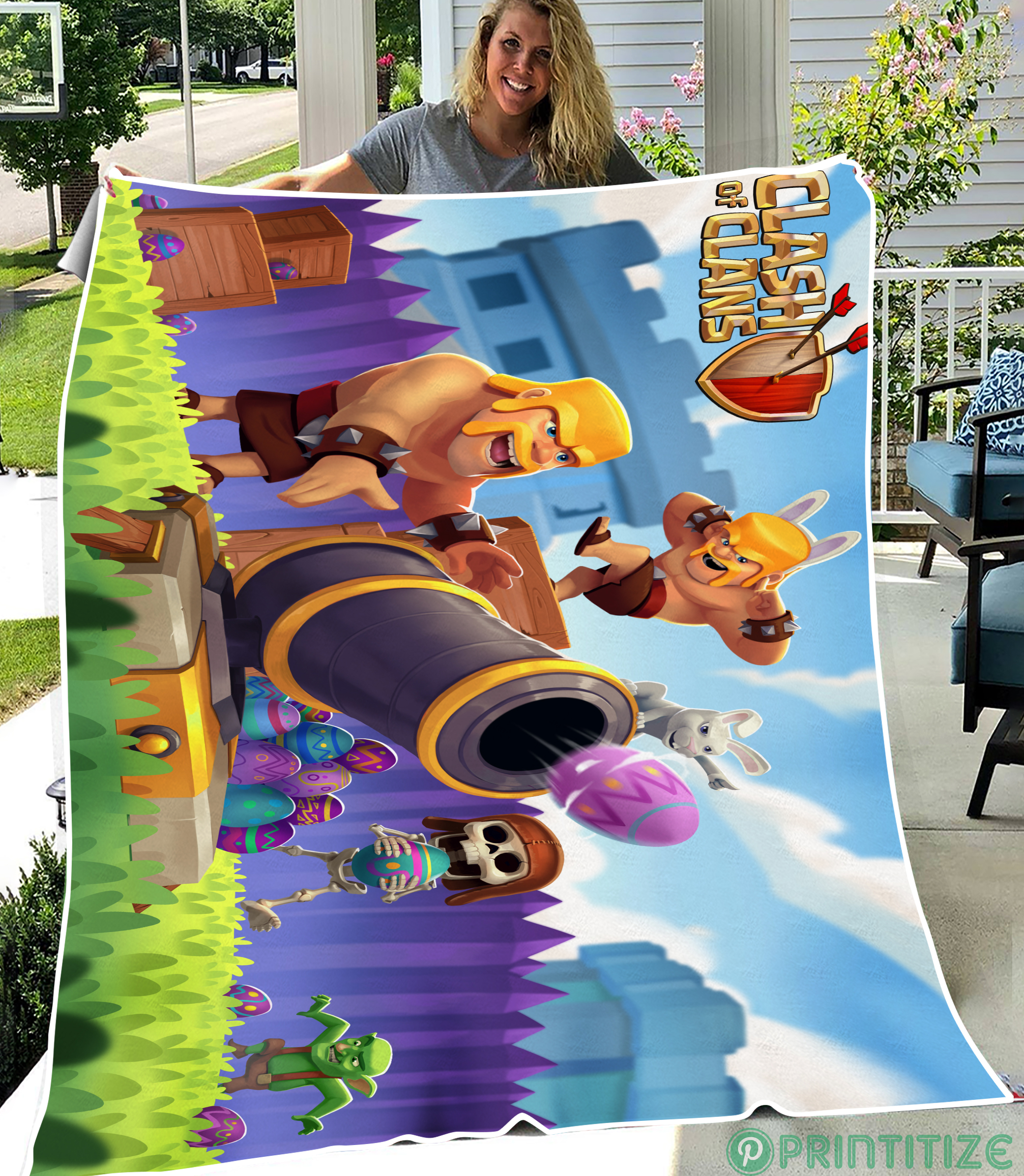 Clash Of Clans Funny Fleece Blanket
