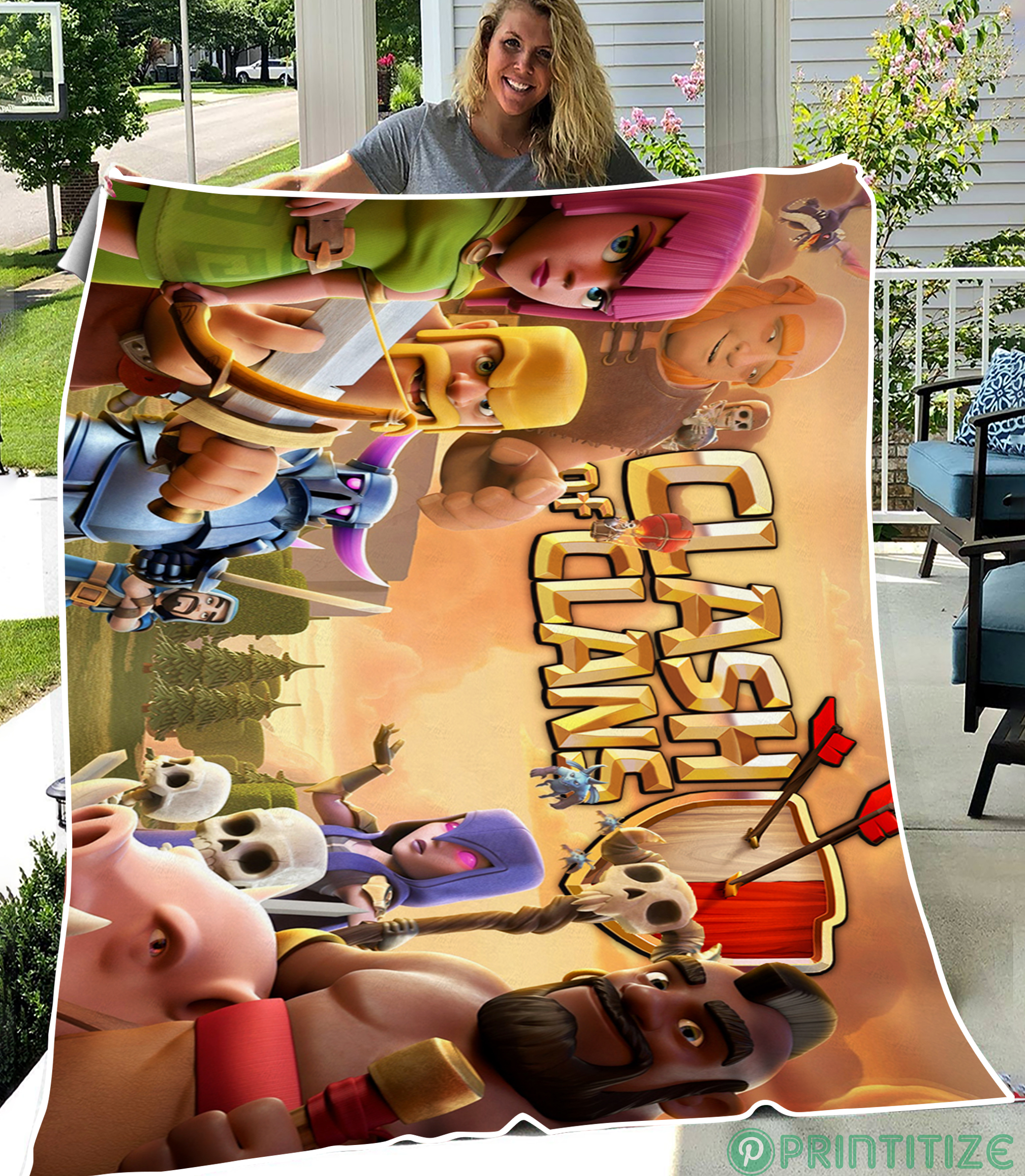Clash Of Clans Gameplay Fleece Blanket