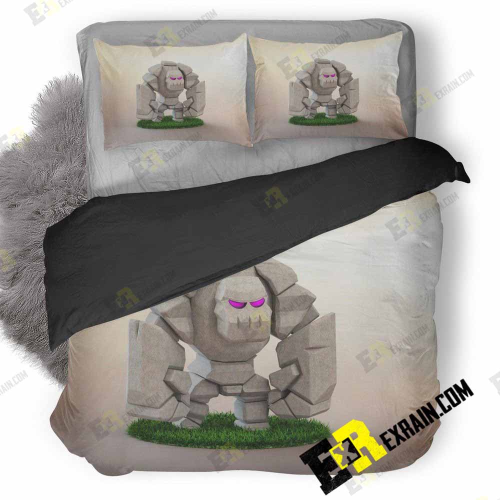 Clash Of Clans Golem 3D Ma 3D Customized Duvet Cover Bedding Set