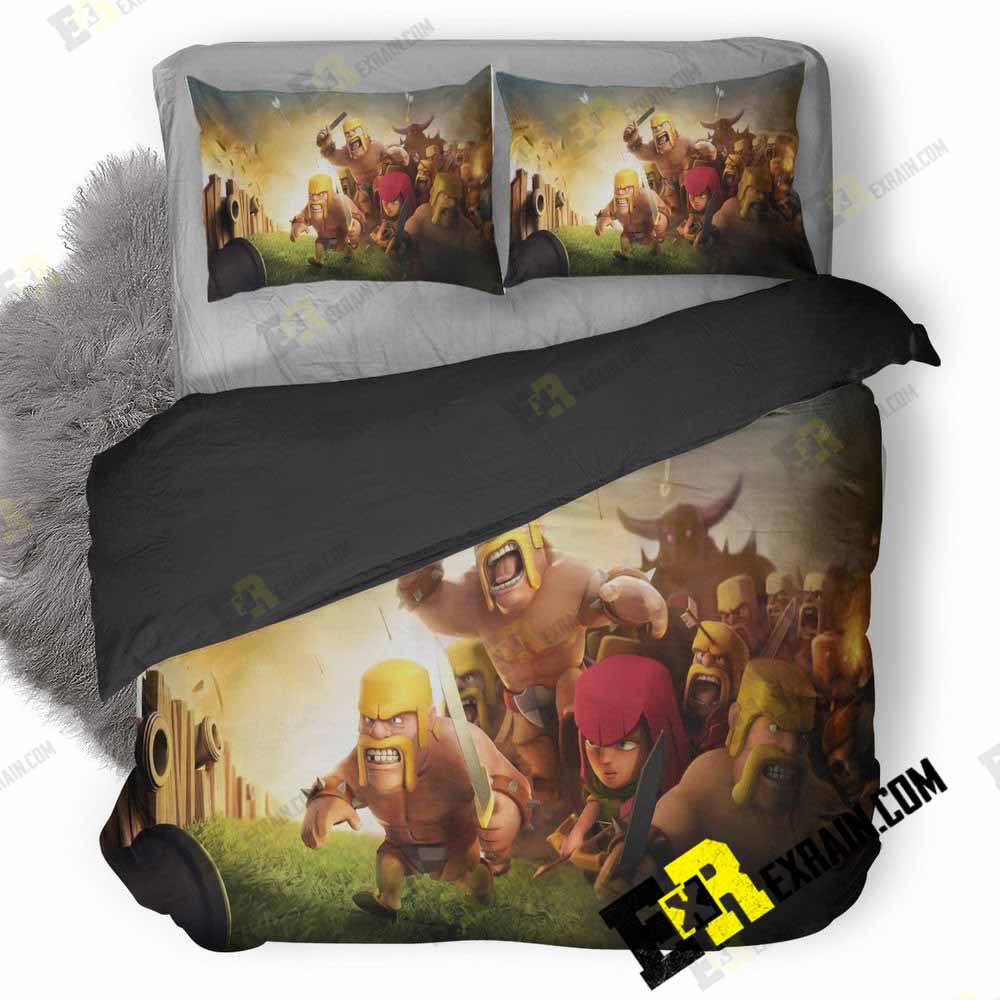 Clash Of Clans Hd To 3D Customized Duvet Cover Bedding Set