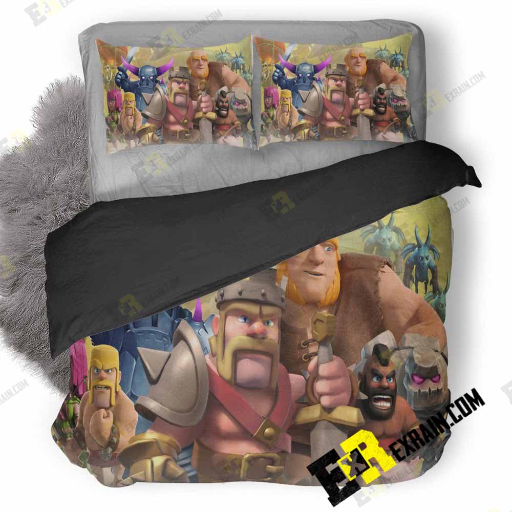 Clash Of Clans Mobile Game W9 3D Customized Duvet Cover Bedding Set