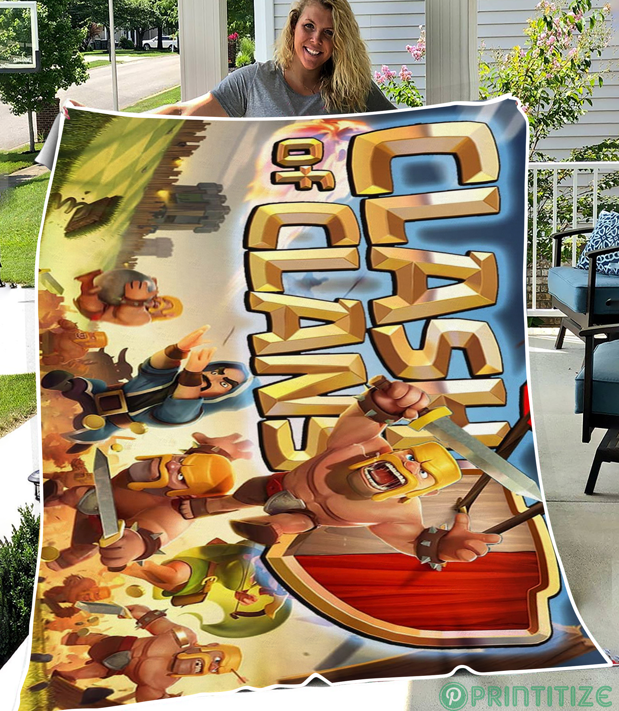 Clash Of Clans Team Fleece Blanket