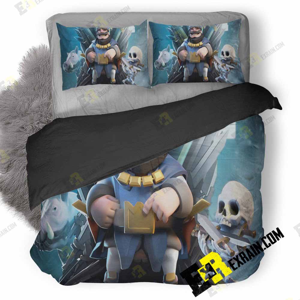 Clash Royale Blue King Hd Qhd 3D Customized Duvet Cover Bedding Set