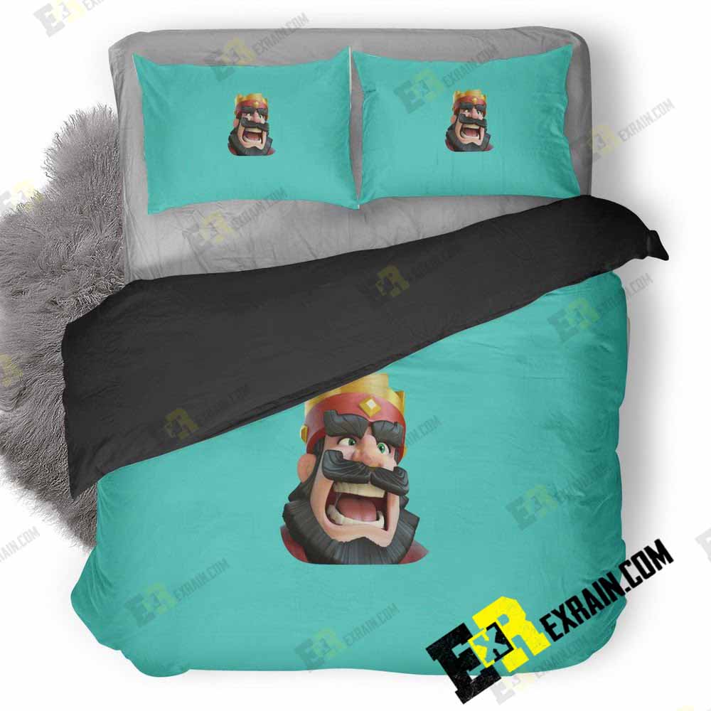 Clash Royale King Hd 3D Customized Duvet Cover Bedding Set