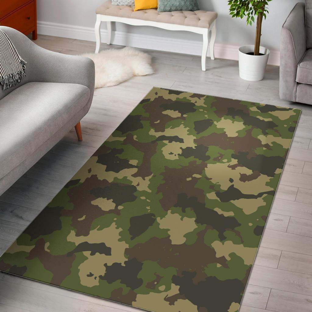 Classic Green Camouflage Limited Edition Rectangle Rug