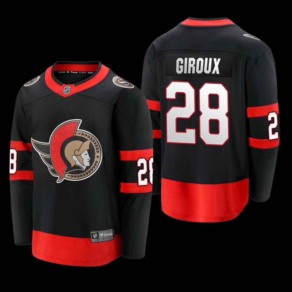 Claude Giroux #28 Ottawa Senators Home 2022 Black Breakaway Player Jersey