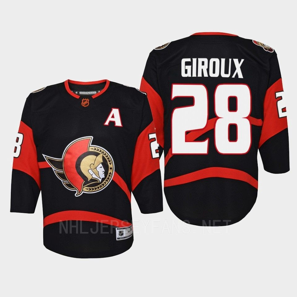 Claude Giroux 28 Ottawa Senators 2022 Special Edition 2.0 Retro Youth Stitched Jersey Black