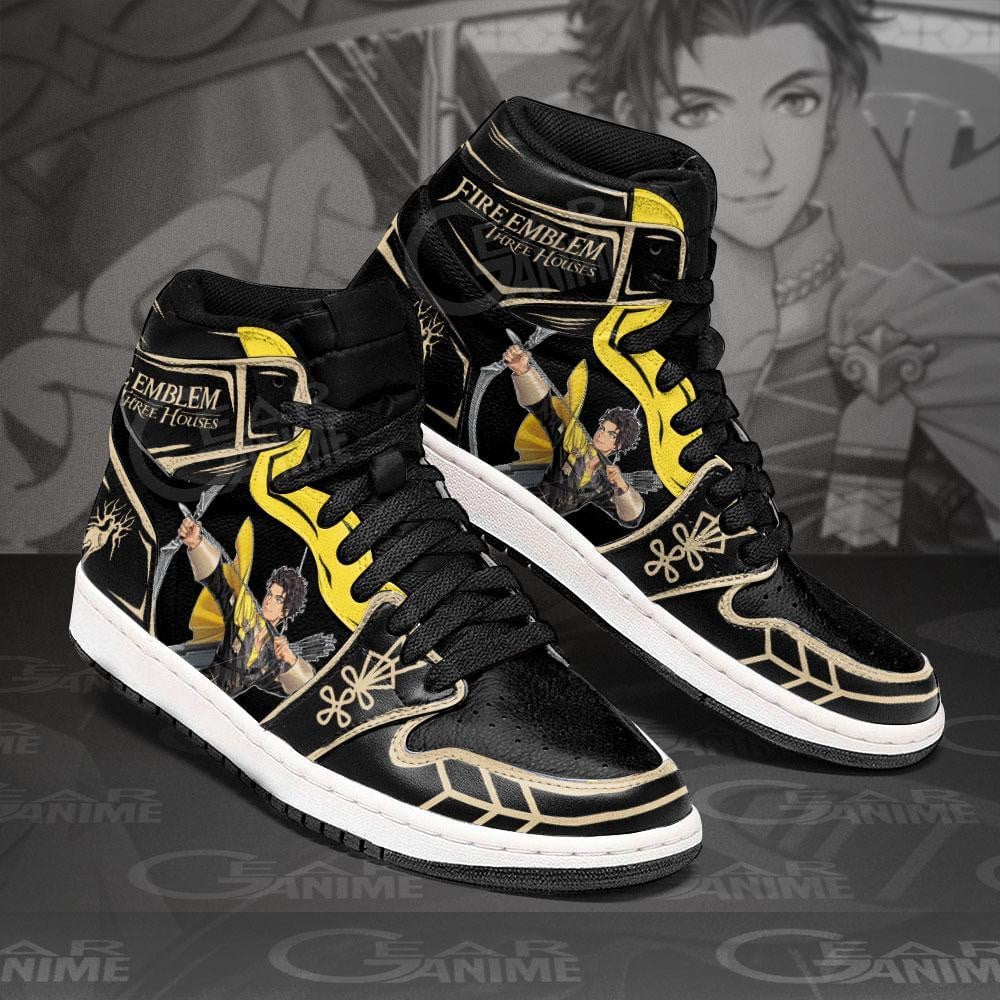 Claude von Riegan JD1s Sneakers Fire Emblem: Three Houses Anime Shoes, Air Jordan Hightop