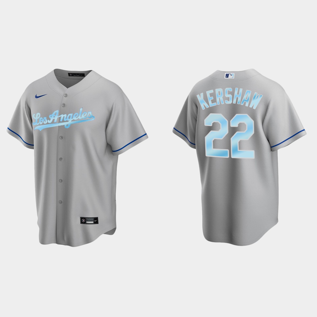 Clayton Kershaw Los Angeles Dodgers 2022 Father's Day Gift Jersey - Gray