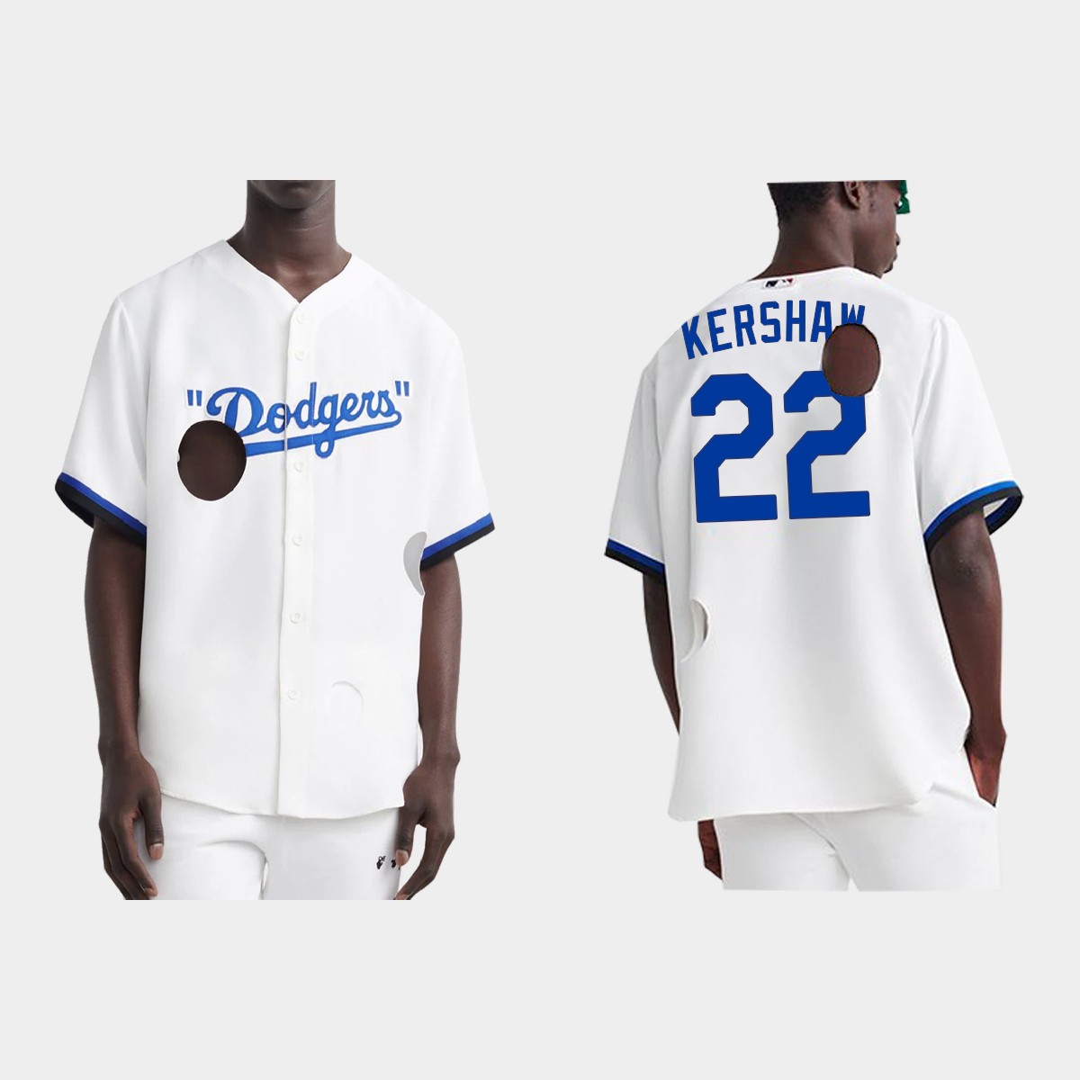 Clayton Kershaw Los Angeles Dodgers Meteor Holes Jersey - White