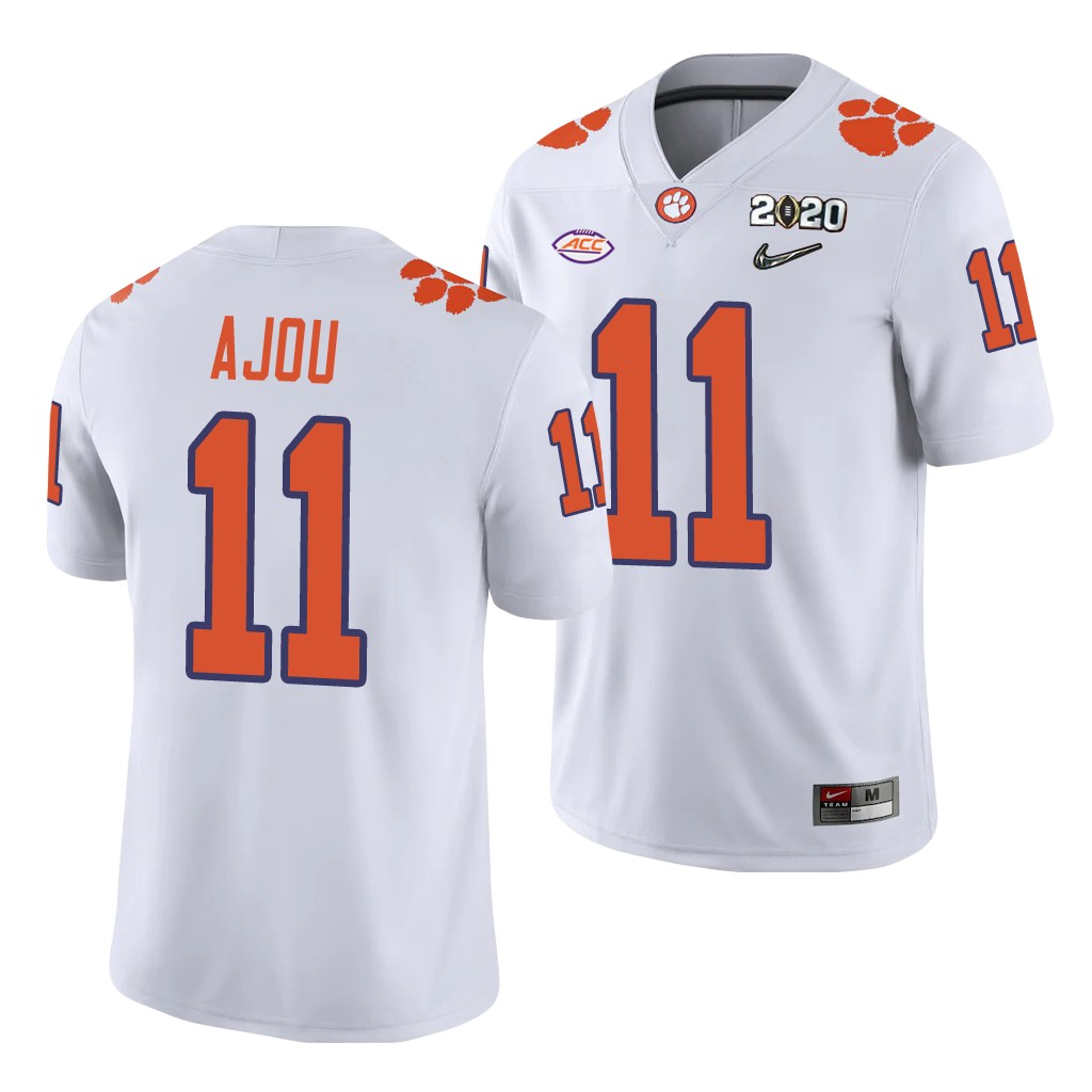 Clemson Tigers Ajou Ajou White 2020 College Men's Playoff Game Jersey
