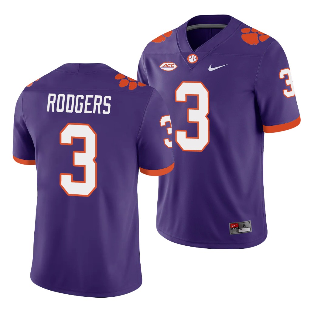 Clemson Tigers Amari Rodgers Purple College Playoff Game Jersey