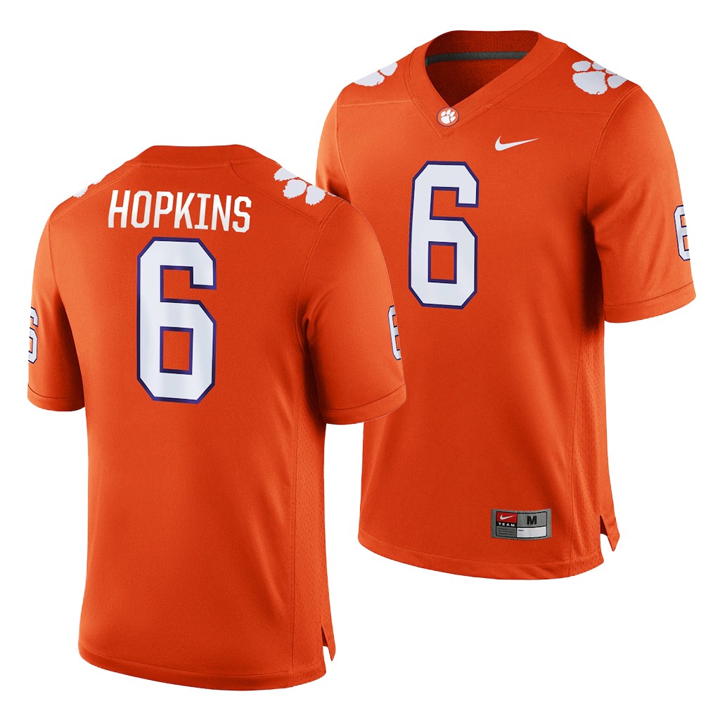 Clemson Tigers DeAndre Hopkins Game Orange College Jersey