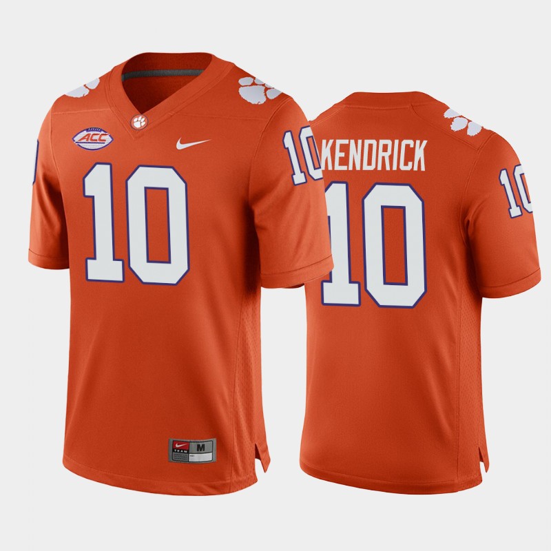 Clemson Tigers Derion Kendrick Orange Home Game Jersey College