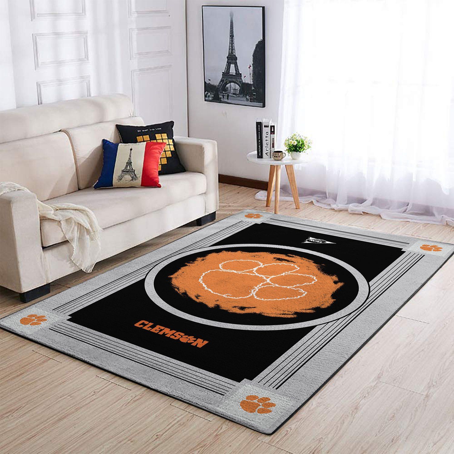 Clemson Tigers Living Room Area Rectangle Rug