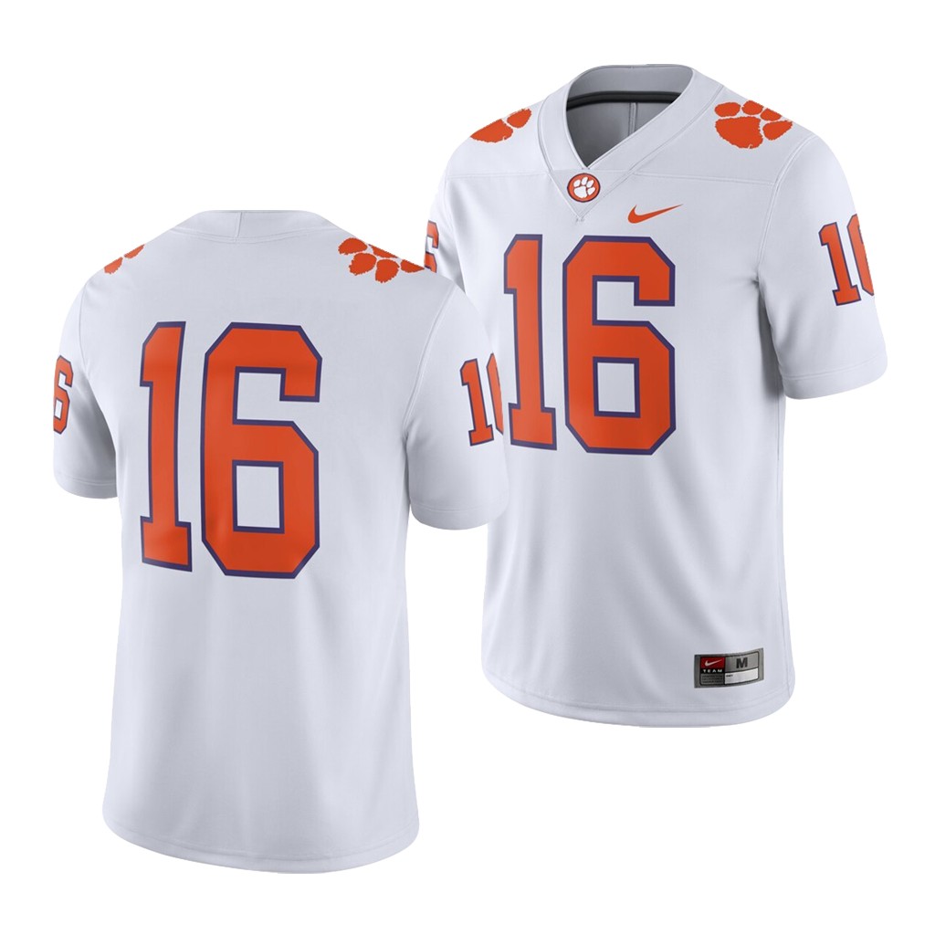 Clemson Tigers Men's White Game College Jersey