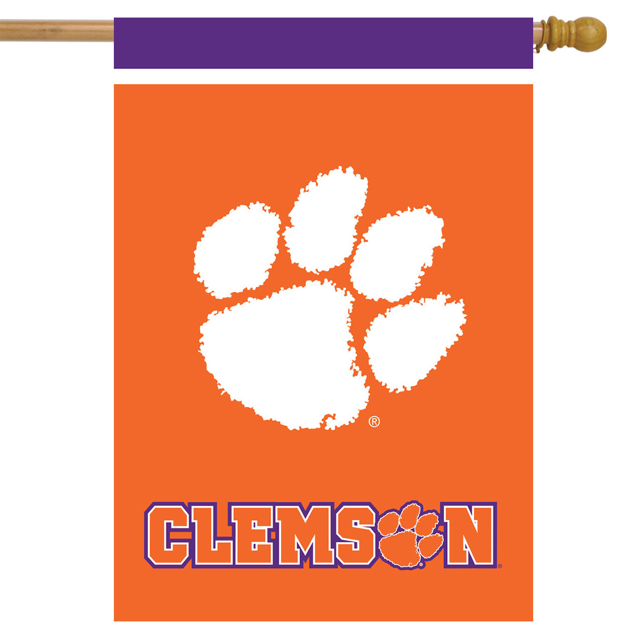 Clemson Tigers NCAA Garden Flag, House Flag