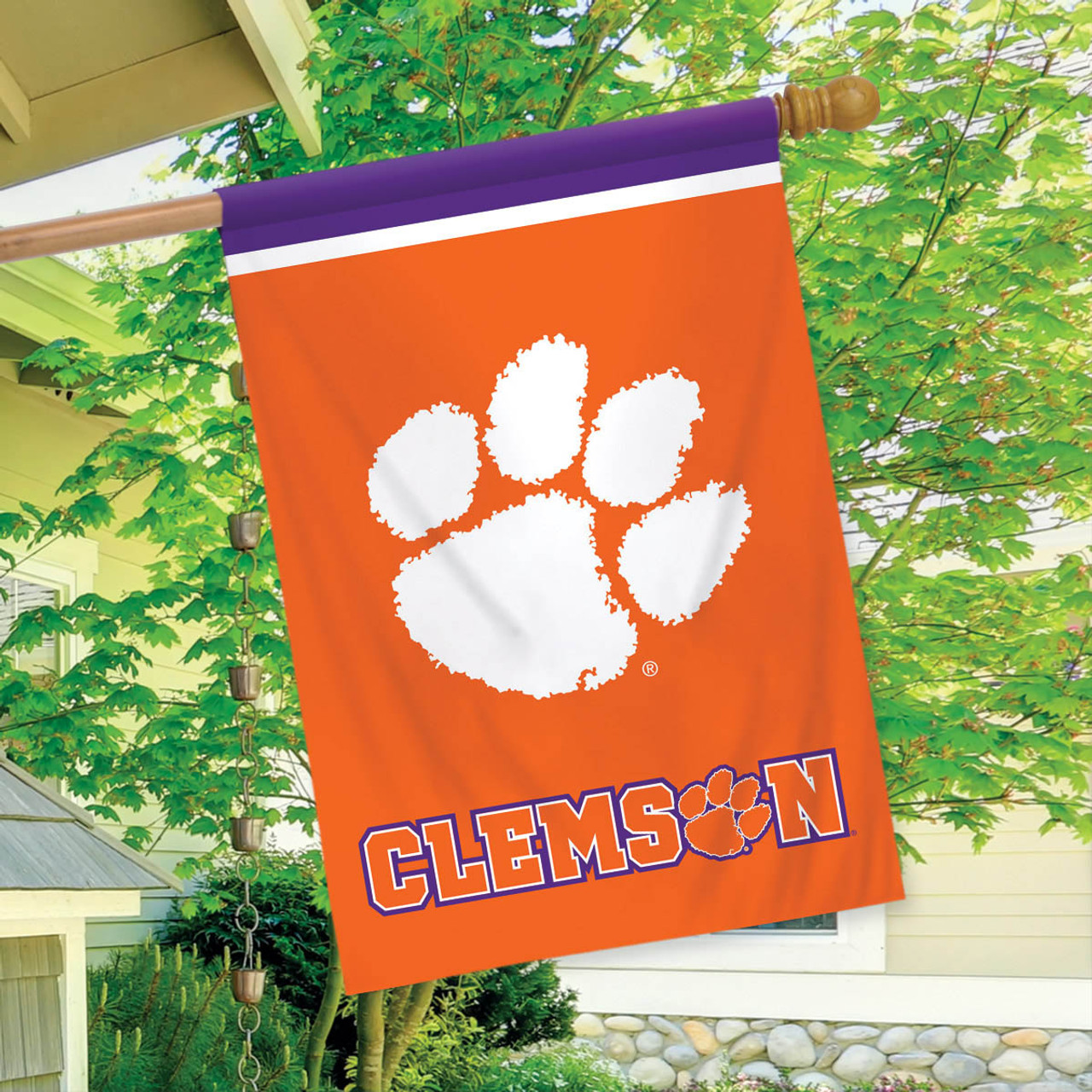 Clemson Tigers NCAA Garden Flag, House Flag