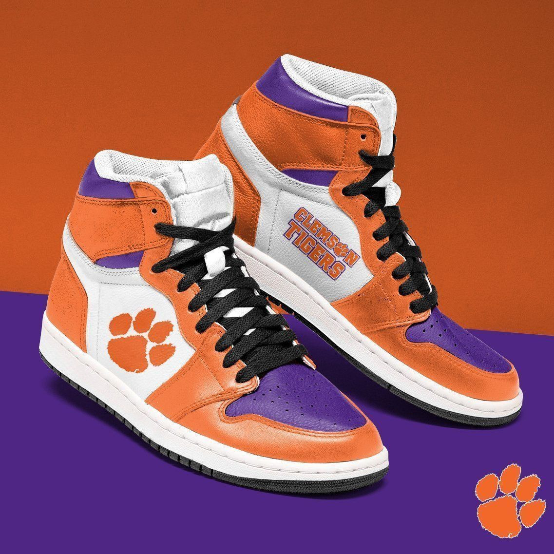 Clemson Tigers NCAA Team Sneakers Gift For Fans High Top Air Jordan Sneaker, Air Jordan Hightop