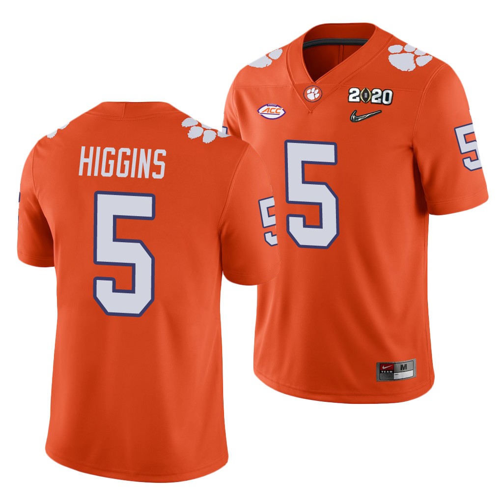 Clemson Tigers Tee Higgins Orange 2020 College Men's Playoff Game Jersey