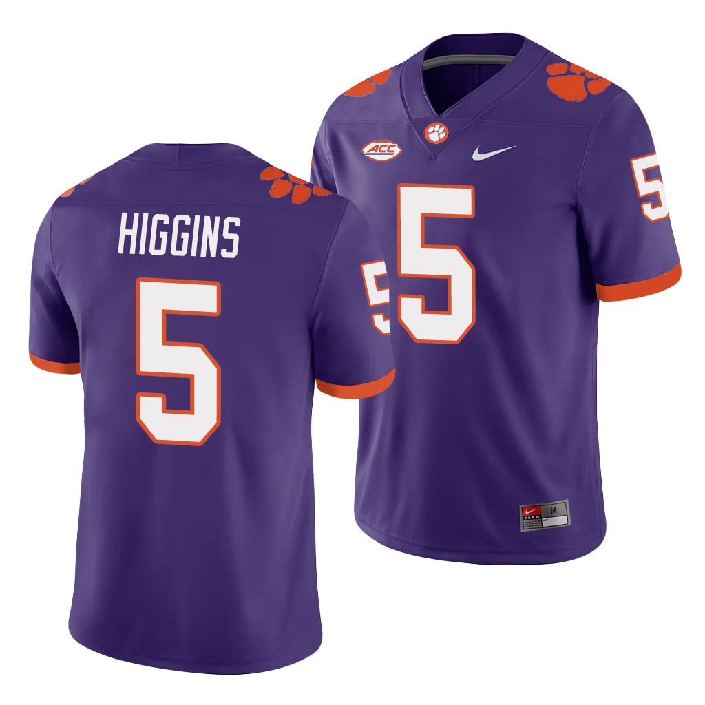 Clemson Tigers Tee Higgins Purple College Playoff Game Jersey