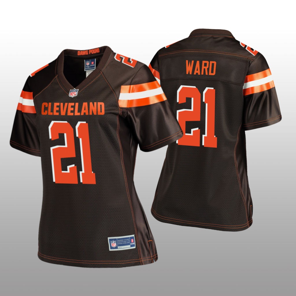 Cleveland Browns #21 Brown Denzel Ward Game Jersey – Women