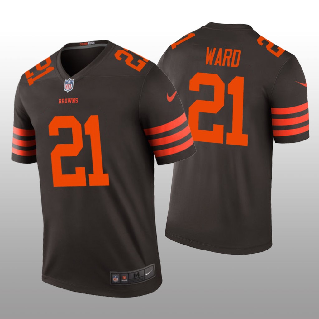 Cleveland Browns #21 Denzel Ward Browns legend color rush Jersey – Men’s