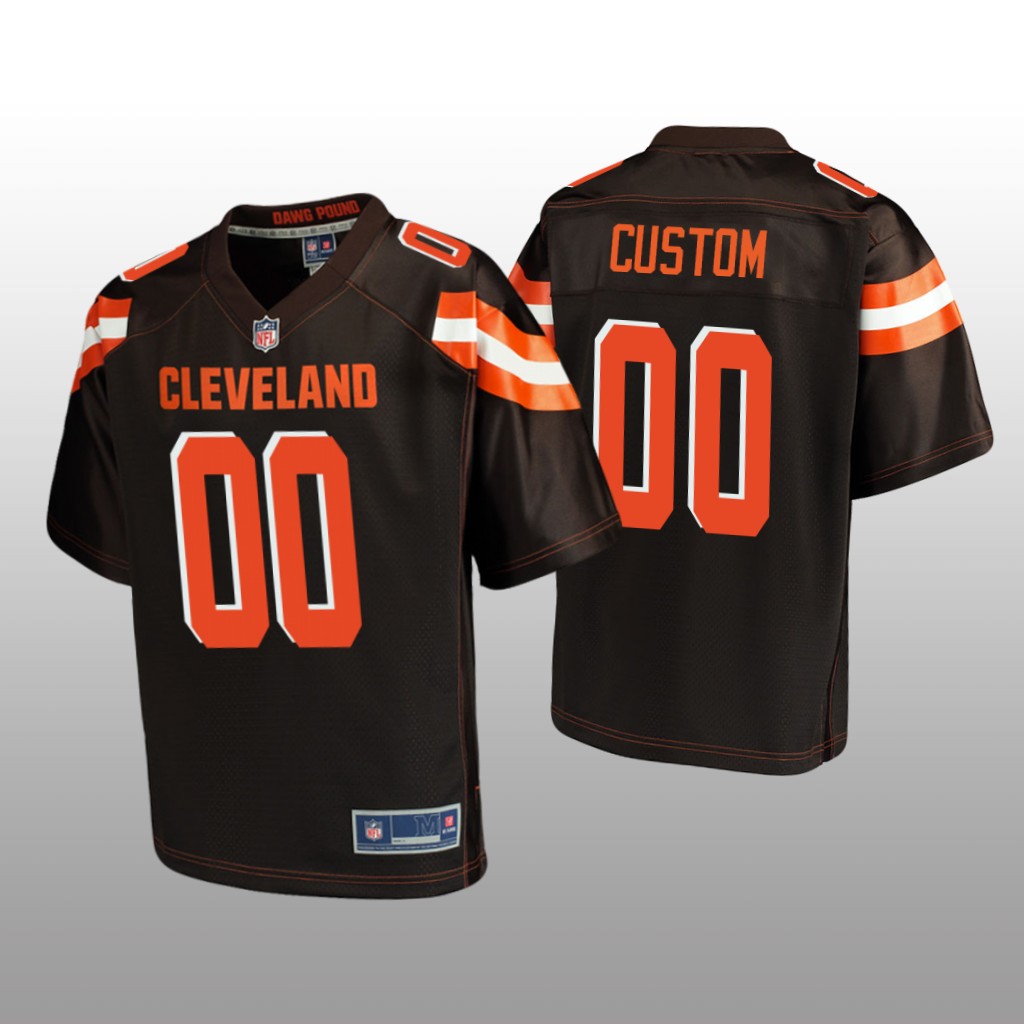 Cleveland Browns # Brown Custom Pro Line Jersey – Youth