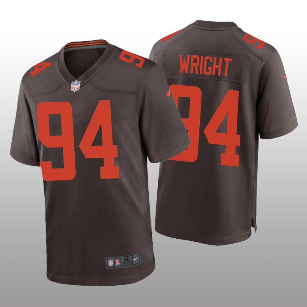 Cleveland Browns Alex Wright Brown Jersey Alternate Game - Men's