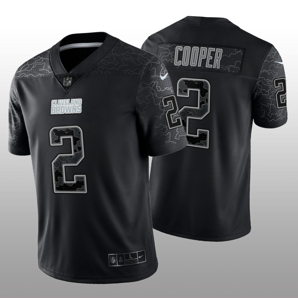 Cleveland Browns Amari Cooper Black Jersey Reflective Limited - Men's
