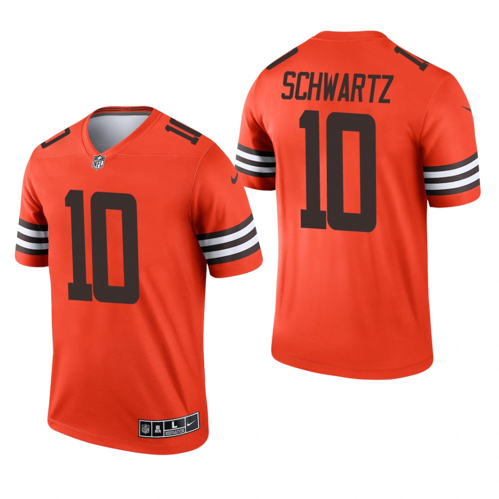 Cleveland Browns Anthony Schwartz Orange Jersey Inverted Legend - Men's