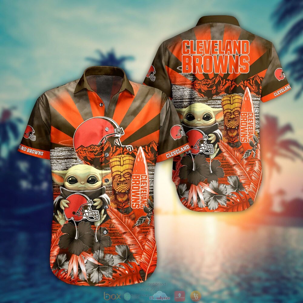 Cleveland Browns Baby Yoda Hawaiian Shirt